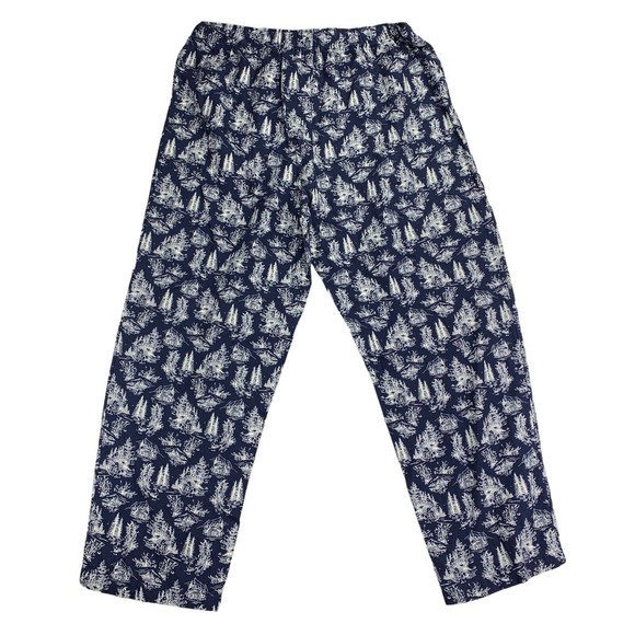 Club Room Mens Forest Print Drawstring Pajama Pants Navy Blue XL - Picture 3 of 4